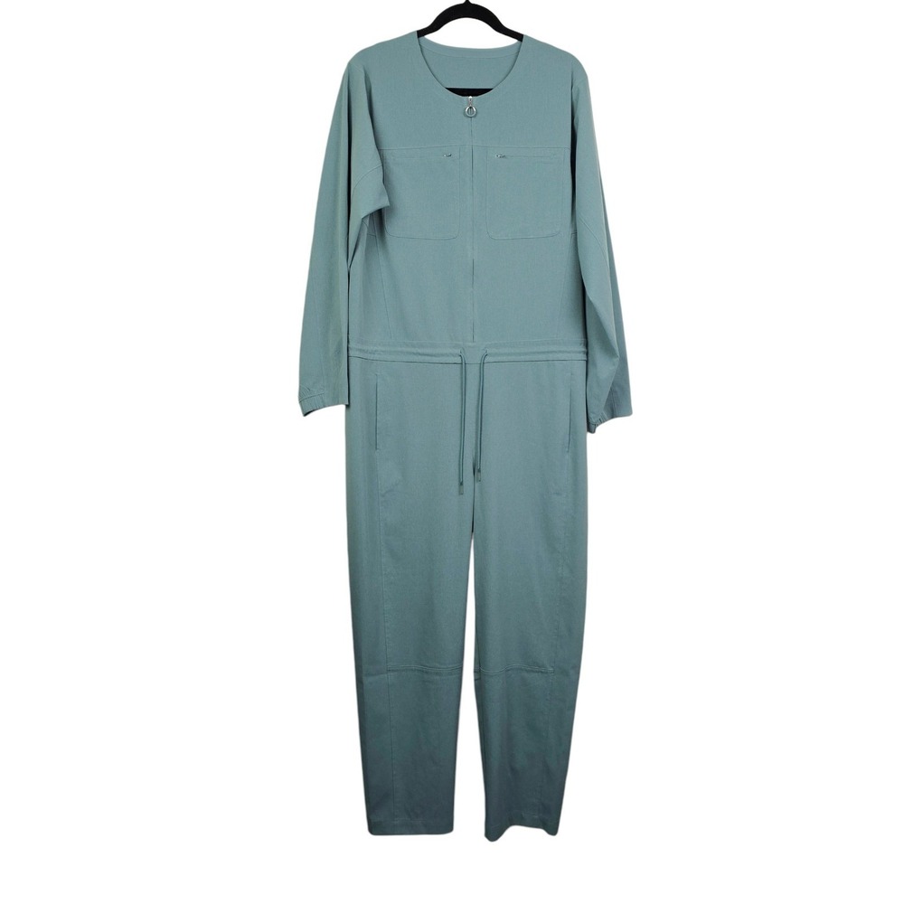 Lululemon Womens Long Sleeve Tidewater Teal Ventlight Zippered Jumpsuit Size 10